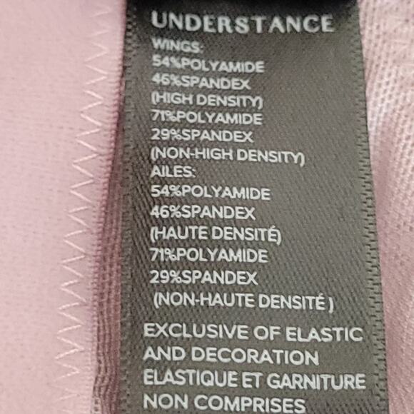 Lace Mesh Wireless Bra Pale Mauve Back Closure Adjustable Full Figure Size 40D - Picture 4 of 6